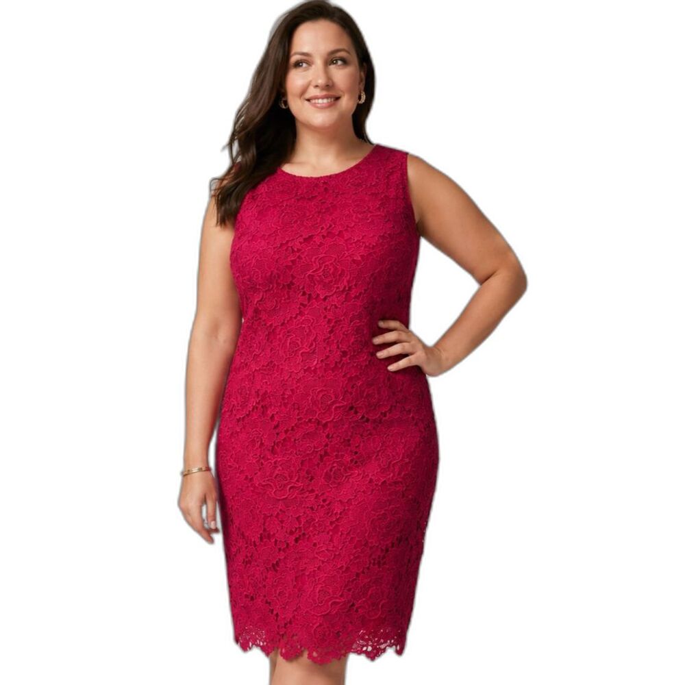 J.Crew Collection Floral Guipure Luxe Lace Sheath Dress Plus- Style BN113 NWT